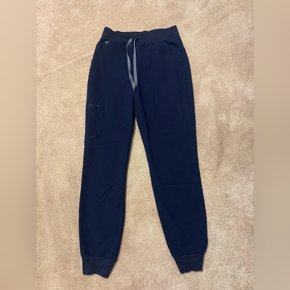 Figs navy high waisted Zamora joggers